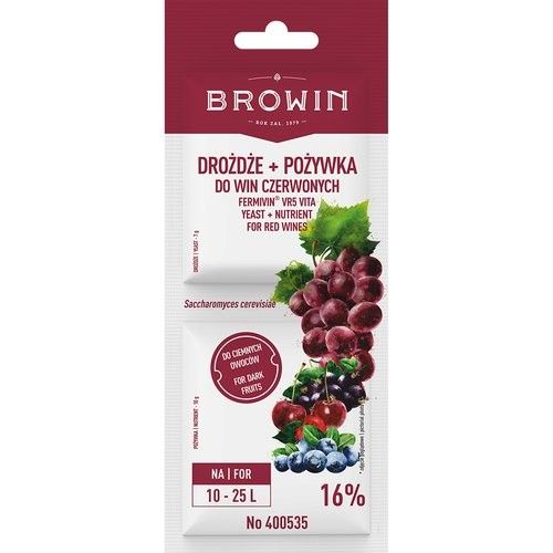 Drożdże + pożywka - wina czerwone zdjęcie 1