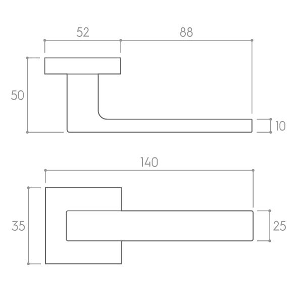 KLAMKA DRZWIOWA PREMIUM FOCUS Q CHROM POŁYSK zdjęcie 3