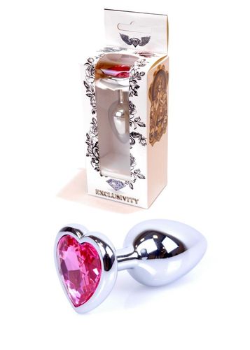 Plug-Jewellery Silver  Heart PLUG- Pink na Arena.pl