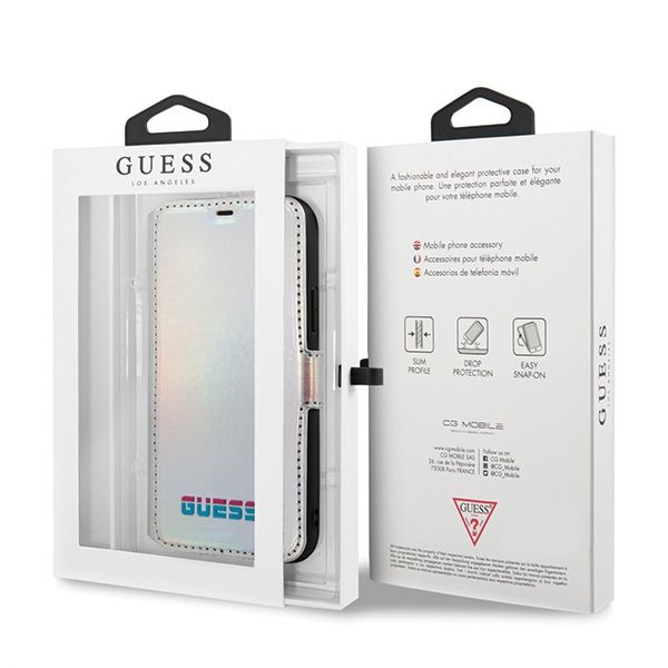 guess guflbkn65bld iphone 11 pro maxsrebrny/silver book iridescent zdjęcie 6