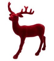 RENIFER OZDOBNY CZERWONY DEKORACJA JELONEK 30 cm