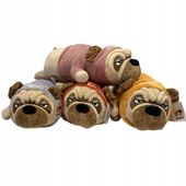 PLUSZAK RÓŻOWY MOPS BULDOG FRANCUSKI 45 CM MASKOTKA PRZYTULANKA DZIECI