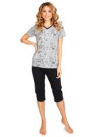 Piżama damska bawełniana wieczorne grafiki S YOCLUB