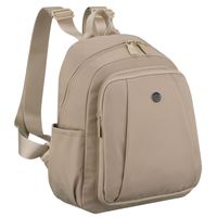 praktyczny plecak damski wykonany z poliestru w kolorze ecru