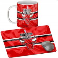 ZESTAW KUBEK + PODKŁADKA - CHICAGO BULLS - PREZENT WIELE WZORÓW + IMIĘ