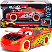 DISNEY CARS AUTA ZYGZAK MCQUEEN METALOWY SAMOCHOD ŚWIECĄCY W CIEMNOŚCI