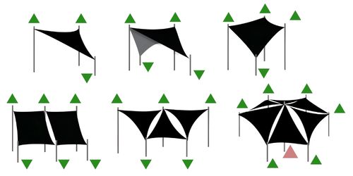 Żagiel markiza na taras balkon daszek przeciwsłoneczny UV słońce beżowy 4x3 na Arena.pl