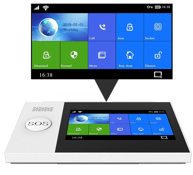 BEZPRZEWODOWY ALARM LCD GSM APP SYRENY WIFI TUYA zdjęcie 3