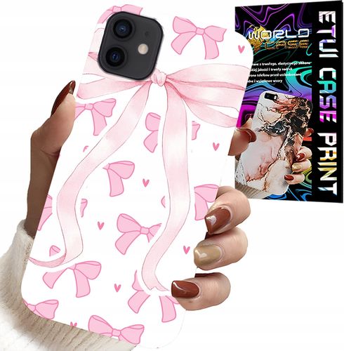 ETUI DO IPHONE 13 MINI - RÓŻOWE WSTAZKI WSTĄZKA MODNE WZORY CASE na Arena.pl