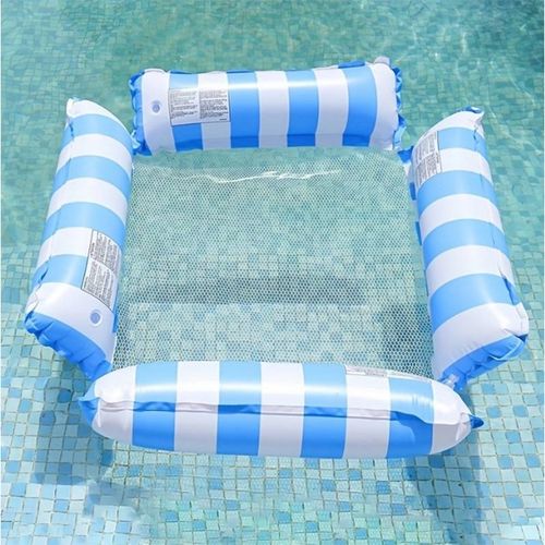 HAMAK WODNY MATERAC DO PŁYWANIA DMUCHANY Z SIATKĄ DO BASENU LEŻAK PLAŻOWY na Arena.pl