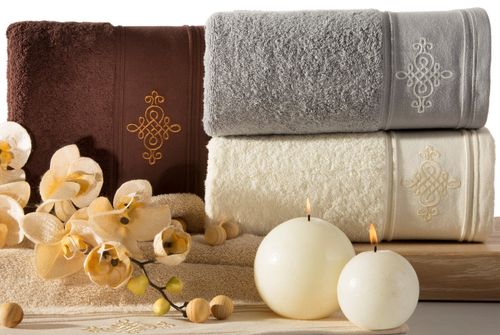 Ręcznik Klas2 (02), 50 x 90 cm, Beżowy na Arena.pl