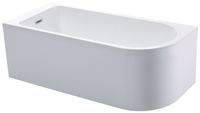 WANNA WOLNOSTOJĄCA PRZYŚCIENNA NAROŻNA NOLA LEWA 150x75x58 cm Z AKRYLU
