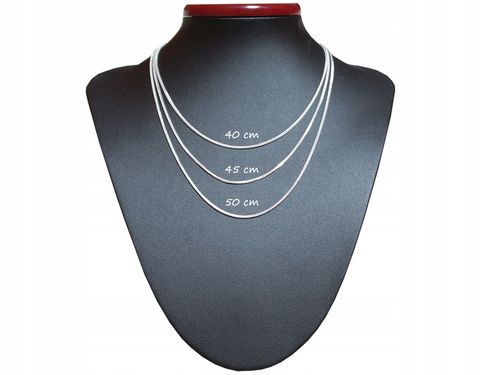 ŁAŃCUSZEK SREBRNY 925 LISI OGON KND4090 DŁUGOŚĆ 40cm na Arena.pl