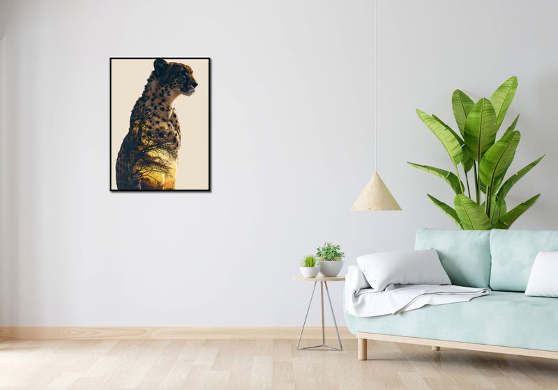 Plakat 60x80cm Gepard Duch Sawanny zdjęcie 4