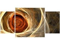 80X40CM RÓŻA KTALNA TRÓJ OBRAZ