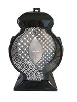 Znicz, Kapliczka na cmentarz, grób Obelix krzyż 34cm Lampion Srebrny