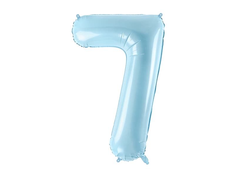 Balon foliowy cyfra 7 niebieski 86 cm zdjęcie 1