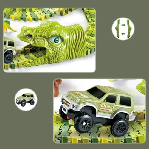 MEGA TOR WYŚCIGOWY DINOZAUR PARK MAGIC TRACK 270el na Arena.pl