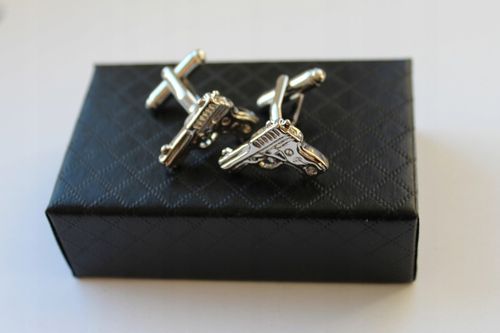 Spinki do mankietów EXC Pistolet Srebrny Stalowy na Arena.pl