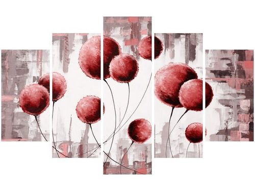 70 100CM OBRAZ 5 ELEM ABSTRAKCYJNE DMUCHAWCE CZERWIENI DRUK PŁÓTNO na Arena.pl