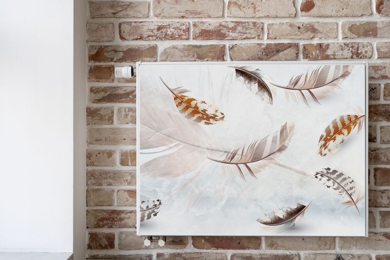 Osłona MAGNETYCZNA Na Grzejnik Pióra Styl Boho 80cm x 60cm zdjęcie 6