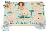 MUZYCZNE PUZZLE DŹWIĘKOWE 1+ DLA ROCZNEGO DZIECKA 12m+ UKŁADANKA DREWNIANA