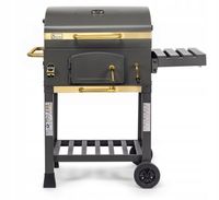 ACTIVA GRILL WĘGLOWY OGRODOWY ANGULAR GOLD - 3 częściowy RUSZT ŻELIWNY