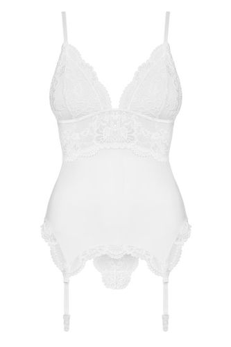 Obsessive gorset i stringi 810-COR Biały, L/XL na Arena.pl