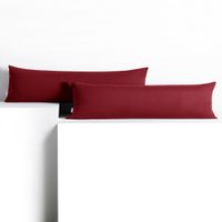 Poszewka na poduszkę wałek bawełna AMBER 20x145 2szt. bordowa DecoKing