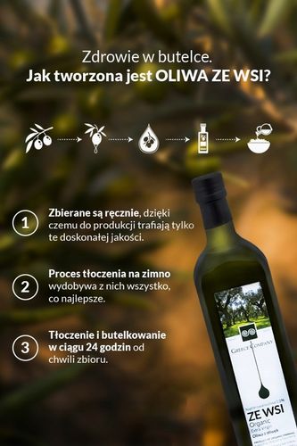 Oliwa z oliwek ZE WSI niefiltrowana Extra Virgin łagodna 0,3% 5 l na Arena.pl