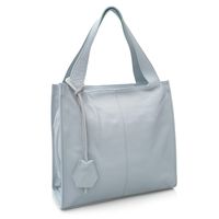 VERA PELLE torebka skórzana shopper klasyczna na ramię V074 j.niebieska