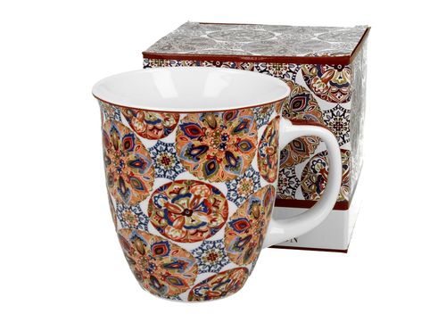 KUBEK DUŻY XXL DUO GANIKA RED CZERWONY ABSTRAKCJA 650 ML NA PREZENT na Arena.pl