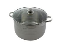 Duży Srebrny Garnek Z Pokrywką INDUKCJA GAZ 14L 32CM PREMIUM ZILNER