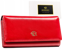 duży portfel damski ze skóry naturalnej i ekologicznej - rovicky