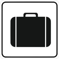 Tabliczka z Grawerem 10x10 cm znak piktogram Przechowalnia bagażu