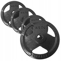 Obciążenie żeliwne 4 x 2,5 kg zestaw 10kg talerz żeliwny kierownica 28mm