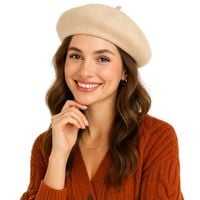 BERET FRANCUSKI DAMSKI ÉTOILE DU MATIN Jasno beżowy