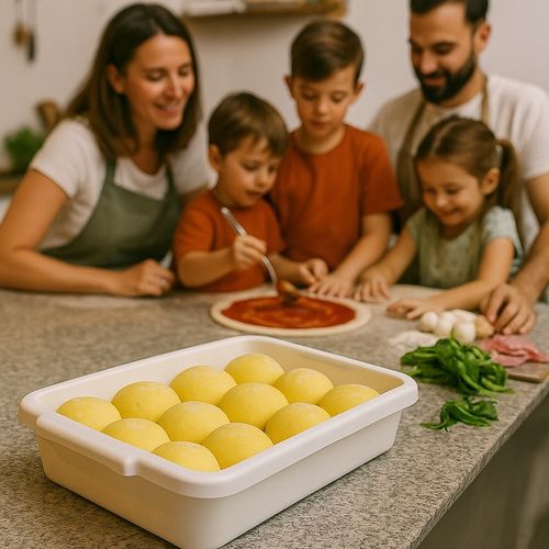 Pojemnik 40x30 z pokrywką do dojrzewania ciasta na pizzę gastronomiczny na Arena.pl