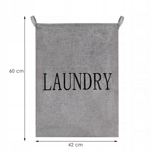 KOSZ NA PRANIĘ BIELIZNĘ POJEMNIK WOREK 81L SKŁADANY ORGANIZER DUŻY XXL na Arena.pl