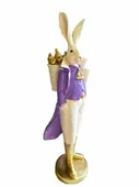 FIGURKA WIELKANOCNY PAN ZAJĄC KRÓLIK III fiolet