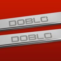 Listwa progowa FIAT DOBLO MK2 Stal nierdzewna 304 mat 2szt