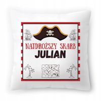 Poduszka Dla Juliana Na Urodziny Ze Zdjęciem Na Prezent Biała 40X40 Cm