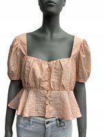 MISSGUIDED TOP frill hem cuff DAMSKIE ROZMIAR 42