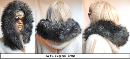 Futrzane OBSZYCIE do KAPTURA KOŁNIERZ SZALIK na Arena.pl