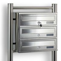 SKRZYNKA LOKATORSKA 3-KOMOROWA STAL NIERDZEWNA METALLIC