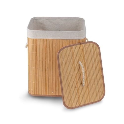KOSZ na PRANIE Pojemnik na ZABAWKI BAMBUSOWY z POKRYWĄ Tadar 42x32x50 cm na Arena.pl