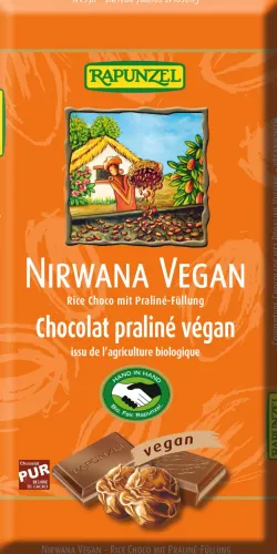 Czekolada Kuwertura Z Nadzieniem Pralinowym Nirwana BIO 100 g - Rapunzel na Arena.pl