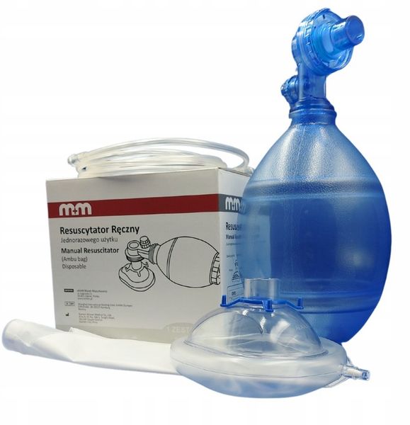 RESUSCYTATOR JEDNORAZOWY PCV DLA DOROSŁYCH AMBU DO WENTYLACJI zdjęcie 1