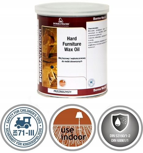 Olejowosk do mebli drewna 1L Bezbarwny Borma Wachs na Arena.pl