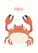 Plakat 13x18cm Wzory dla Dzieci, Dziewczynki i Chłopca - Krab